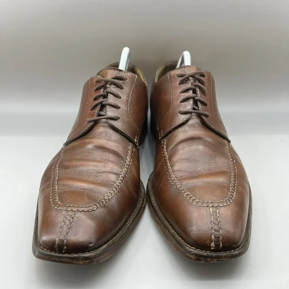 Paul Stuart Cap Split Toe Oxford Men Size 10.5 A Brown Leather Lace Up Low Shoes